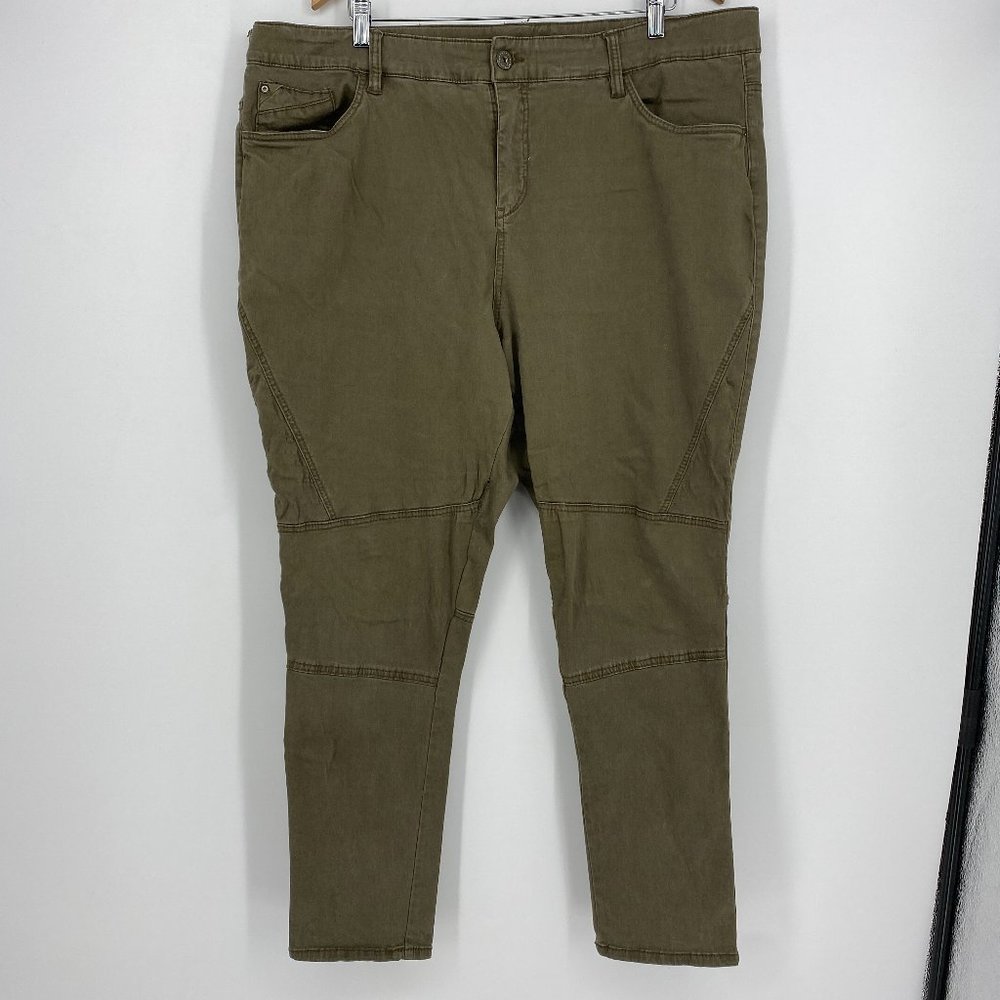 Supplies | 22W. Olive Green Moto Pants